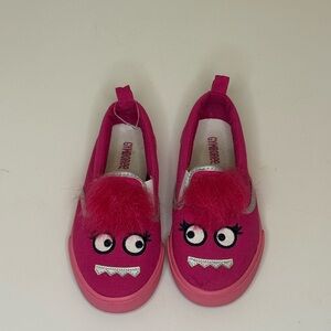 Gymboree Pink Monster Face Slip-On Sneakers – Size 10 Kids